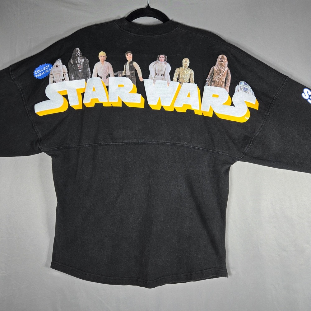 Star Wars Spirit Jersey Shirt Mens S Black 45th Anniversary Action Figures 1977 - Picture 1 of 10